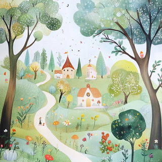 Strata Unmoored style, Midjourney V6.1: traditional folk art