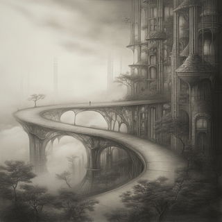 Moonfoil style, Midjourney V6.1: megacity with futuristic bioarchitecture