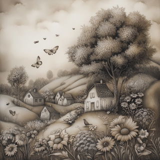 Moonfoil style, Midjourney V6.1: traditional folk art