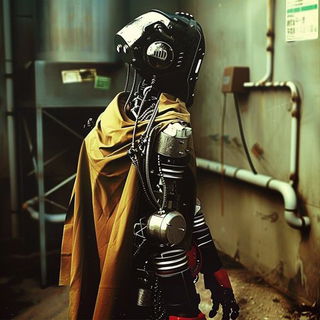 Dichroic Landscape Salon style, Midjourney V6.1: concept art character design of retropunk steam knight
