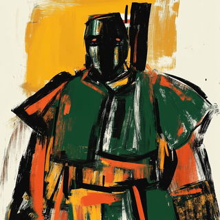 Cyan Magentacore style, Midjourney V6.1: concept art character design of retropunk steam knight