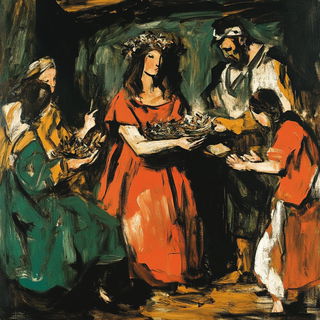 Cyan Magentacore style, Midjourney V6.1: classical 18th-century oil painting
