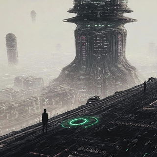 Hazelectric Highrise style, Midjourney V6.1: cinematic shot from sci-fi movie