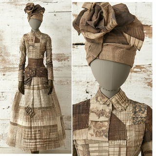 Archivist Copperplate style, Midjourney V6.1: haute-couture fashion outfit