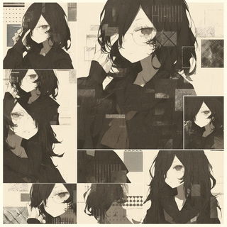 Archivist Copperplate style, Midjourney V6.1: black-and-white manga comic strip