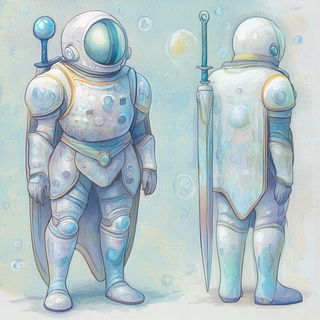 Painted Weather style, Midjourney V6.1: concept art character design of retropunk steam knight