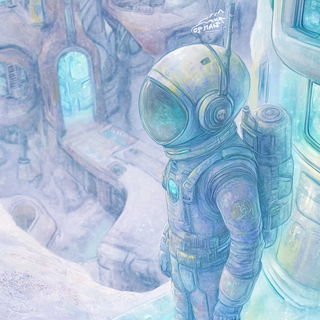Painted Weather style, Midjourney V6.1: cinematic shot from sci-fi movie