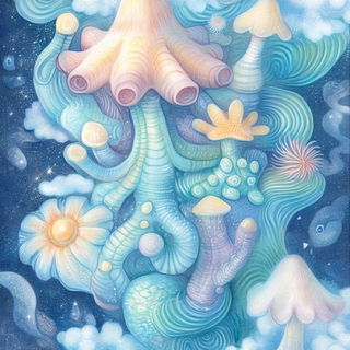 Painted Weather style, Midjourney V6.1: creative pattern composition