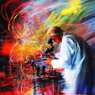 Marbleflora style, Midjourney V6.1: editorial illustration for popular scientific magazine cover