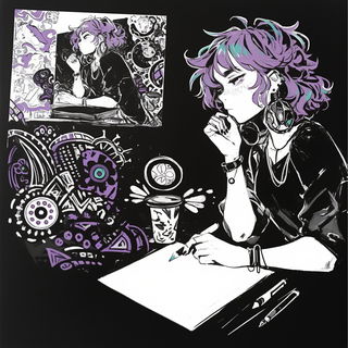 Graphite Geode style, Midjourney V6.1: black-and-white manga comic strip