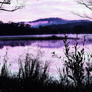 Graphite Geode style, Midjourney V6.1: realistic landscape photograph of quiet dawn