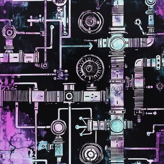 Graphite Geode style, Midjourney V6.1: technical infrastructure blueprint schematics