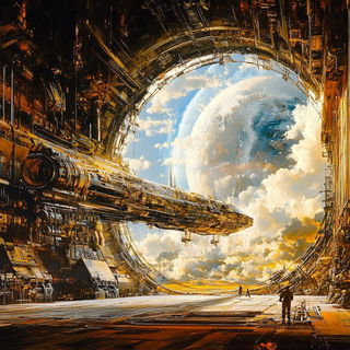 Patterned Object Surrealism style, Midjourney V6.1: cinematic shot from sci-fi movie