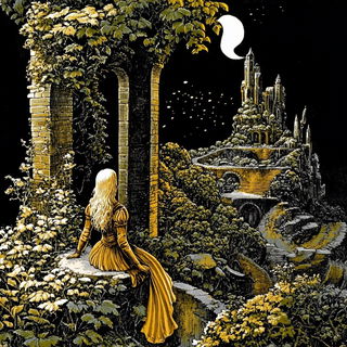 Cleftgrain style, Midjourney V6.1: retro fairy-tale illustration