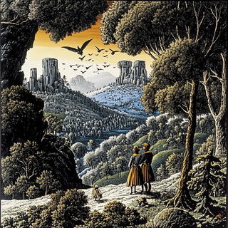 Cleftgrain style, Midjourney V6.1: classical 18th-century oil painting