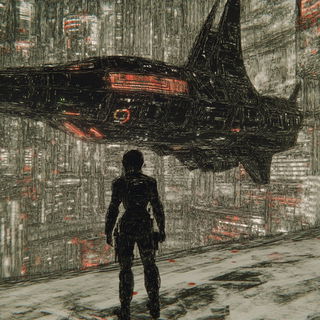 Paintstorm Equinox style, Midjourney V6.1: cinematic shot from sci-fi movie
