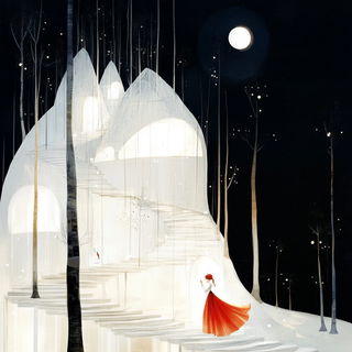 Dapplecut style, Midjourney V6.1: retro fairy-tale illustration
