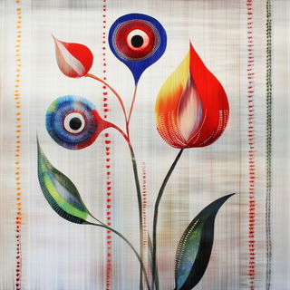 Dapplecut style, Midjourney V6.1: traditional folk art
