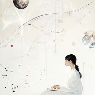 Dapplecut style, Midjourney V6.1: editorial illustration for popular scientific magazine cover