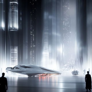 Dapplecut style, Midjourney V6.1: cinematic shot from sci-fi movie