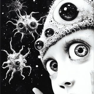 Collagecurrent style, Midjourney V6.1: editorial illustration for popular scientific magazine cover