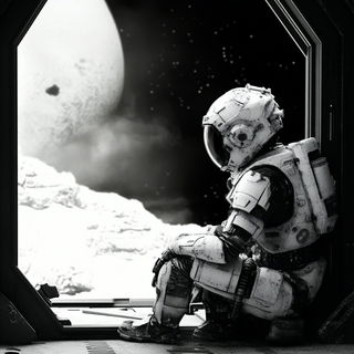 Collagecurrent style, Midjourney V6.1: cinematic shot from sci-fi movie