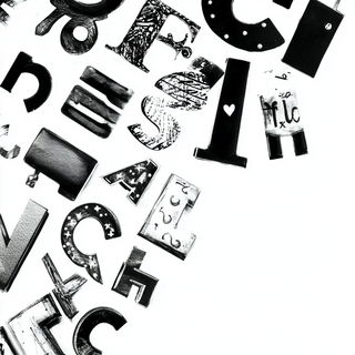 Collagecurrent style, Midjourney V6.1: typographic composition with large letters