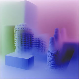 Displacement Gospel style, Midjourney V6.1: abstract 3D render