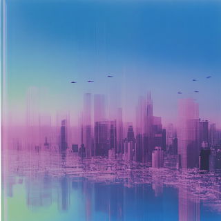 Displacement Gospel style, Midjourney V6.1: megacity with futuristic bioarchitecture