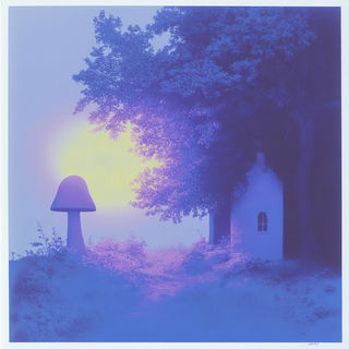 Displacement Gospel style, Midjourney V6.1: retro fairy-tale illustration