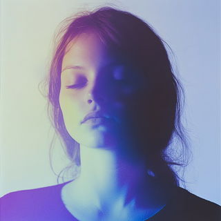 Displacement Gospel style, Midjourney V6.1: photographic portrait of female protagonist