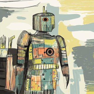 Skywhale Storyform style, Midjourney V6.1: concept art character design of retropunk steam knight