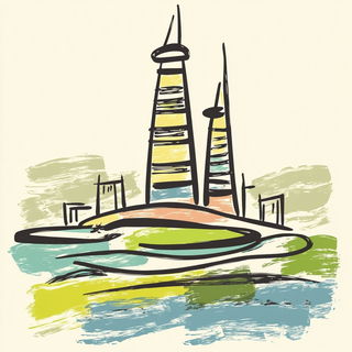 Skywhale Storyform style, Midjourney V6.1: bold minimalist logo design for Istanbul city municipal services
