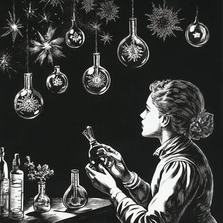 Mushroomarket style, Midjourney V6.1: editorial illustration for popular scientific magazine cover