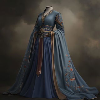 Faunafold style, Midjourney V6.1: haute-couture fashion outfit