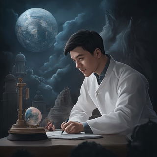 Faunafold style, Midjourney V6.1: editorial illustration for popular scientific magazine cover