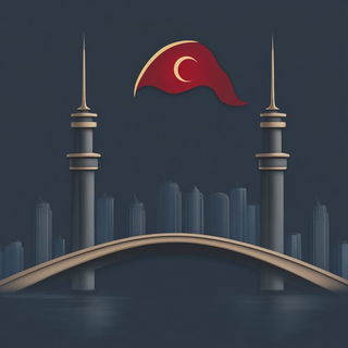 Faunafold style, Midjourney V6.1: bold minimalist logo design for Istanbul city municipal services