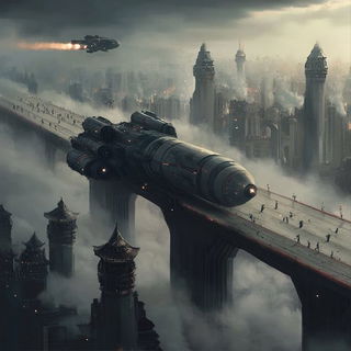 Faunafold style, Midjourney V6.1: cinematic shot from sci-fi movie