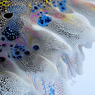 Prismorchid Gardens style, Midjourney V6.1: abstract 3D render
