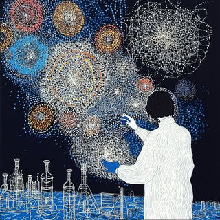 Prismorchid Gardens style, Midjourney V6.1: editorial illustration for popular scientific magazine cover
