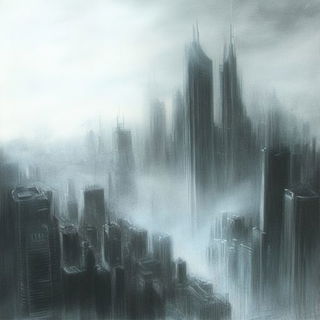 Mycelial Framefall style, Midjourney V6.1: megacity with futuristic bioarchitecture