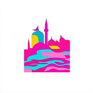 Cloudbatik style, Midjourney V6.1: bold minimalist logo design for Istanbul city municipal services