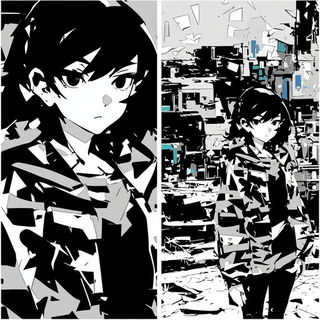 Cloudbatik style, Midjourney V6.1: black-and-white manga comic strip