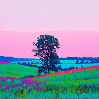 Cloudbatik style, Midjourney V6.1: realistic landscape photograph of quiet dawn
