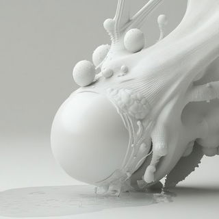 Inkwashwood style, Midjourney V6.1: abstract 3D render