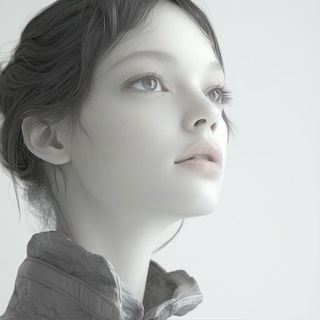 Inkwashwood style, Midjourney V6.1: photographic portrait of female protagonist