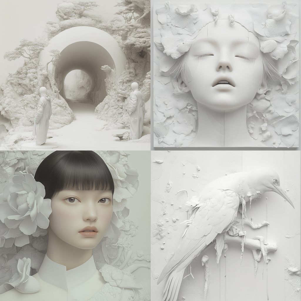 Inkwashwood style, Midjourney V6.1, render 1 of 4