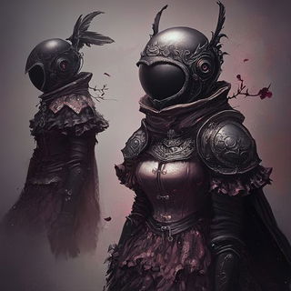 Fossilrocostume style, Midjourney V6.1: concept art character design of retropunk steam knight