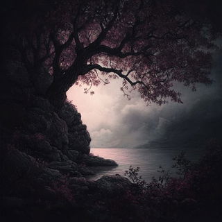 Fossilrocostume style, Midjourney V6.1: realistic landscape photograph of quiet dawn
