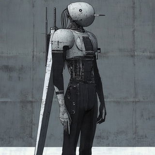 Hatchwater style, Midjourney V6.1: concept art character design of retropunk steam knight